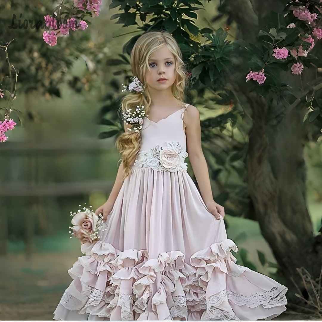 Formal Skirt - Mädchenkleid mit Neckholder und tiefem V-Ausschnitt,