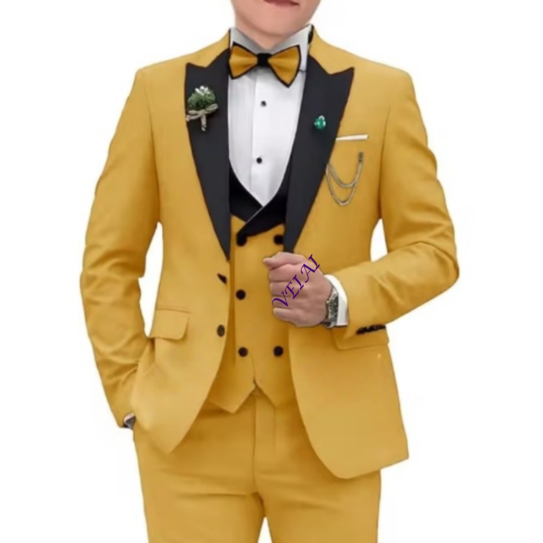 Wedding Dress - Formeller Jungenanzug, Hochzeits-Smoking, 3-teiliges Set, Kinder-Blazer,
