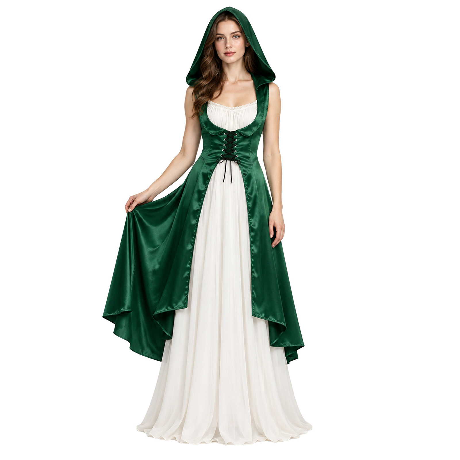 Damen-Mittelalter-Kostüm im Re – Lace Dress Bewertung und Preis