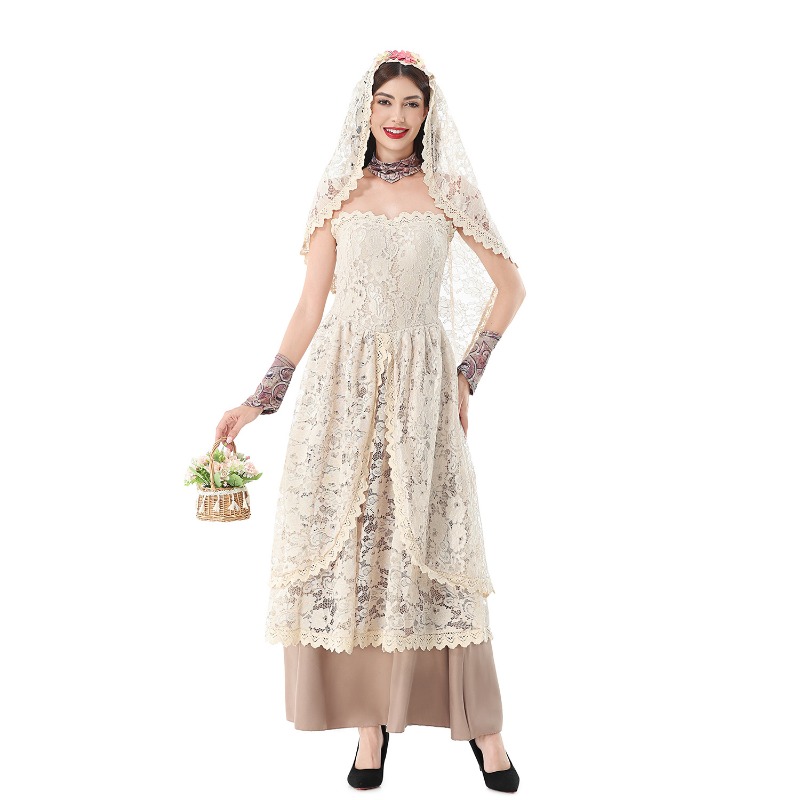 Vintage-Spitzen-Maxikleid für  – Wedding Dress Bewertung und Preis