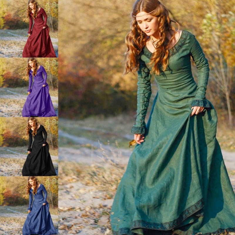 Damen Mittelalterliches Langes – Lace Dress Bewertung und Preis